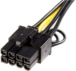 StarTech, PCIEX68ADAP PCIe 6-pin - PCIe 8-pin, 0.15 м цена и информация | Кабели и провода | pigu.lt