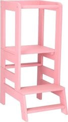 Детский кухонный стул Springos, розовый цена и информация | Детские столы и стулья | pigu.lt