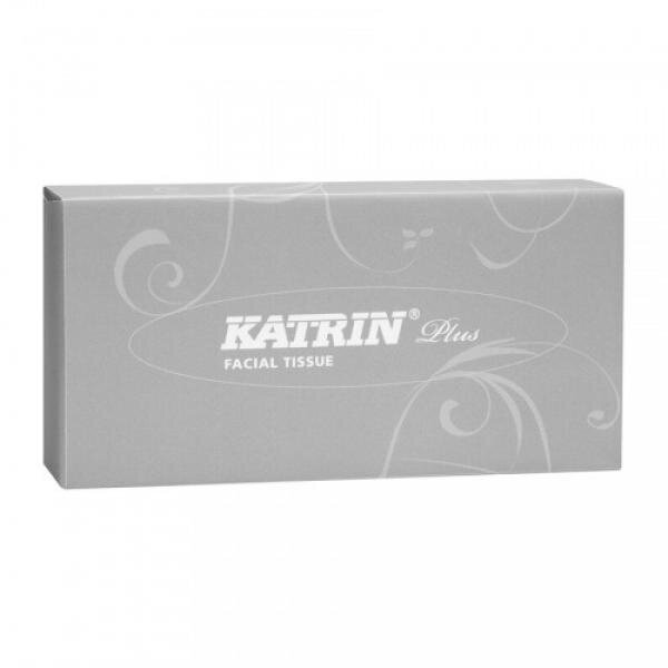 Kosmetinės servetėlės Katrin Plus Facial kartoninėje dėžutėje, 100 vnt. kaina ir informacija | Vatos gaminiai, drėgnos servetėlės | pigu.lt