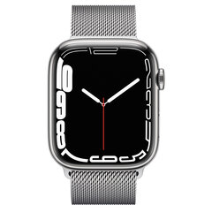 Apple Watch Series 7 45mm Stainless steel GPS+Cellular (Atnaujintas, būklė kaip naujas) kaina ir informacija | Išmanieji laikrodžiai (smartwatch) | pigu.lt