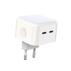 XO wall charger L102 PD 35 Вт 2x USB-C white цена и информация | Зарядные устройства для телефонов | pigu.lt