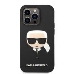 Karl Lagerfeld MagSafe Compatible Case Liquid Silicone Karl Head for iPhone 14 Pro Black цена и информация | Чехлы для телефонов | pigu.lt