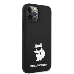 Karl Lagerfeld Liquid Silicone Choupette NFT Case skirtas iPhone 12|12 Pro, juodas kaina ir informacija | Telefono dėklai | pigu.lt