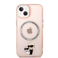 Karl Lagerfeld MagSafe Compatible Case IML Karl and Choupette NFT for iPhone 14 Pink цена и информация | Чехлы для телефонов | pigu.lt