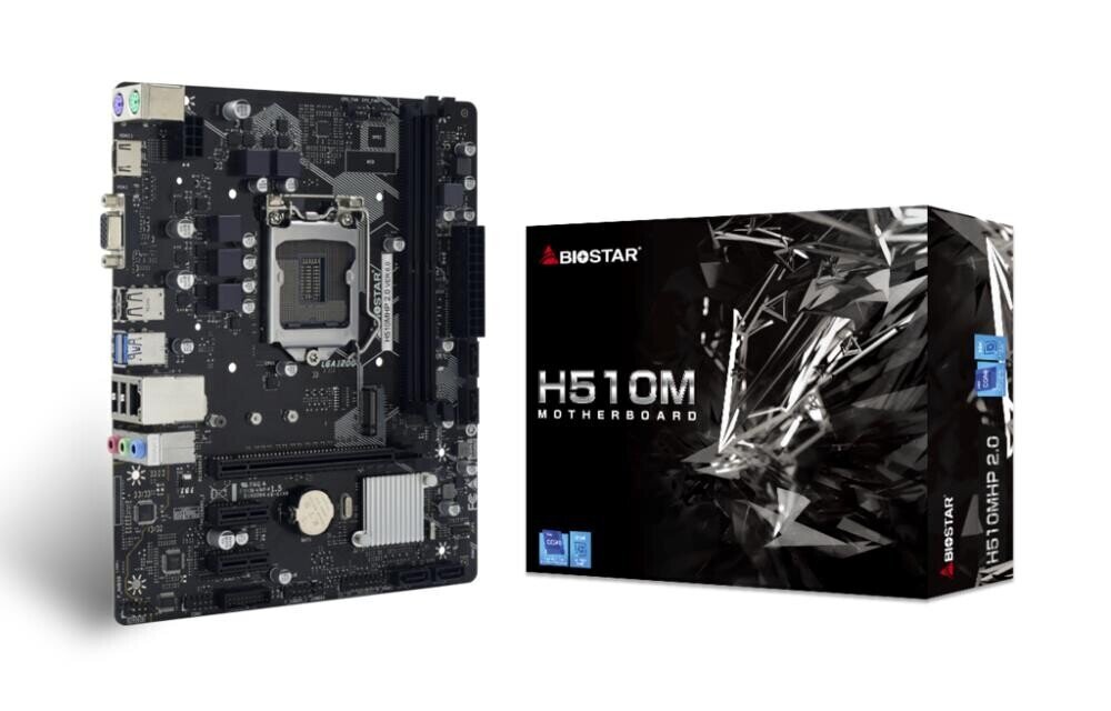 Biostar H510MHP 2.0, MicroATX, LGA1200, DDR4 kaina ir informacija | Pagrindinės plokštės | pigu.lt