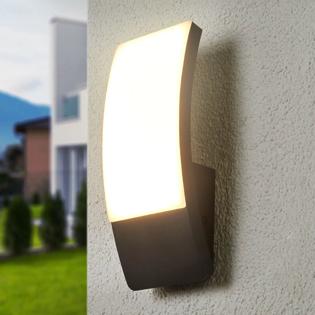 LED lauko sieninis šviestuvas Siara, tamsiai pilka kaina ir informacija | Lauko šviestuvai | pigu.lt