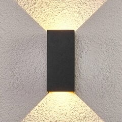 Dvipusis LED sieninis šviestuvas Kimian, pilkas kaina ir informacija | Lauko šviestuvai | pigu.lt