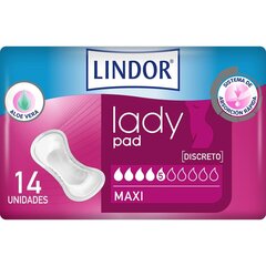 Įklotai Lindor Lady Pad Maxi, 14 vnt. kaina ir informacija | Tamponai, higieniniai paketai, įklotai | pigu.lt