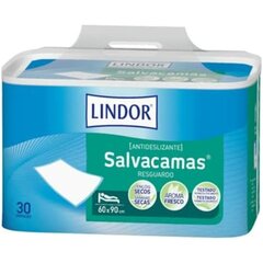 Lindor paklotai 60x90 cm Neslystantis, 30 vnt kaina ir informacija | Sauskelnės, įklotai, paklotai suaugusiems | pigu.lt