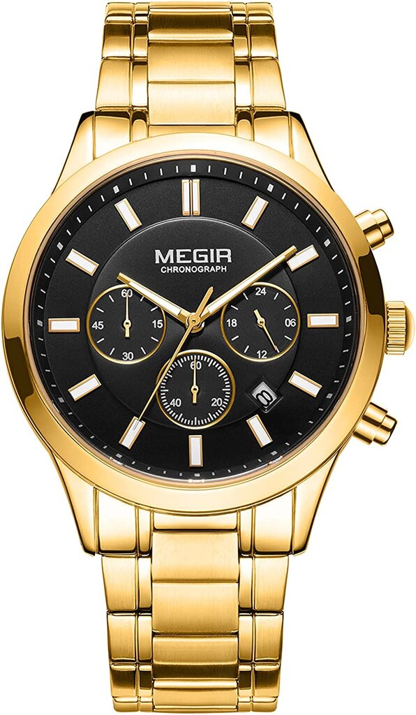 Vyriškas laikrodis MEGIR, auksinis kaina | pigu.lt