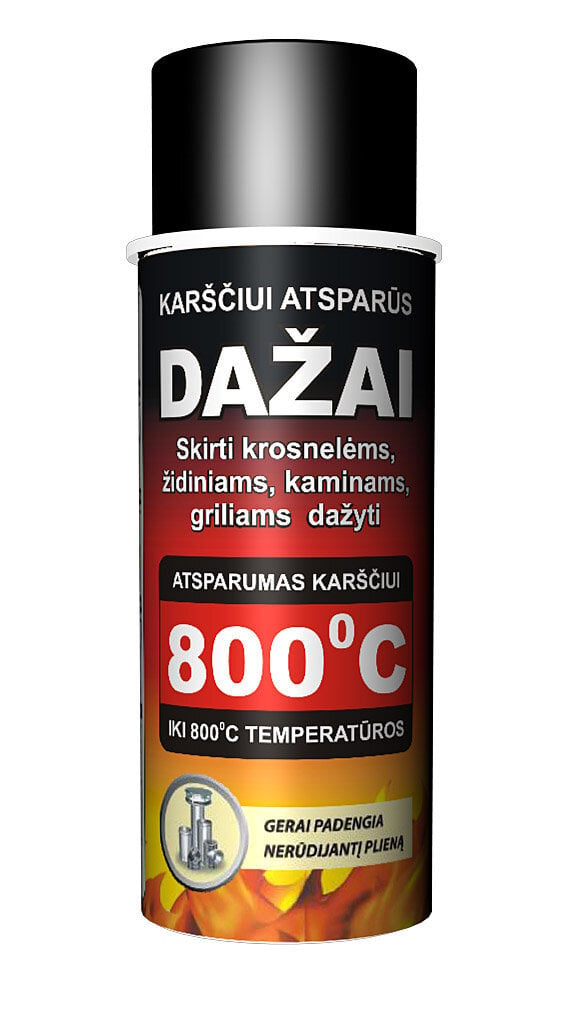 Karščiui atsparūs dažai, 400 ml (spalva: tamsi antracitinė) цена и информация | Priedai šildymo įrangai | pigu.lt