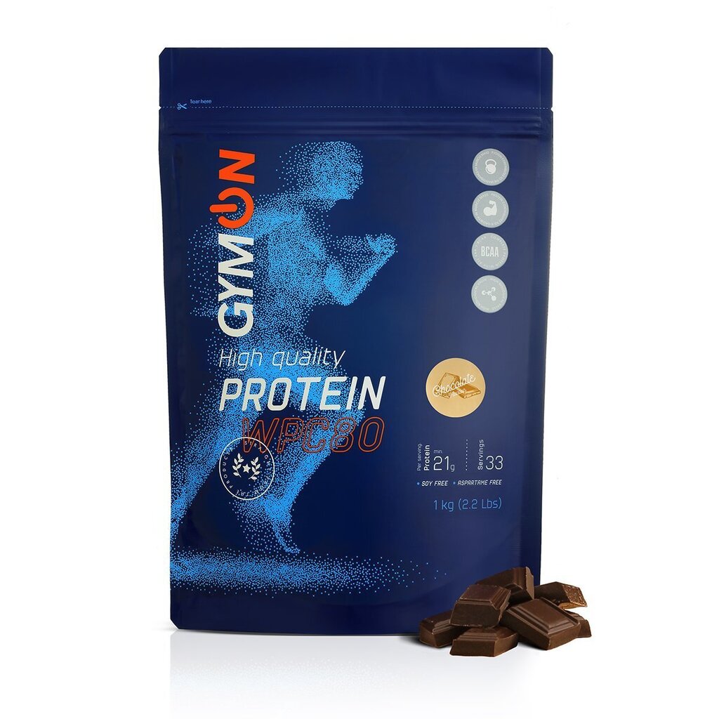 Išrūgų baltymų kokteilis GymON, šokolado skonio, 1000 g kaina ir informacija | Baltymai | pigu.lt