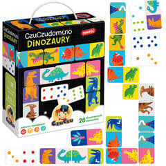 Игра-головоломка Czuczu Domino Dinosaurs 28ELE ZA4222 цена и информация | Настольные игры, головоломки | pigu.lt
