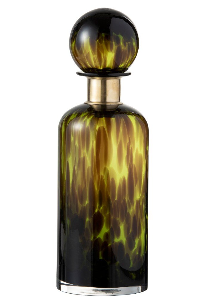 Dekoratyvinis butelis J-Line Speck Green/Black/Gold L цена и информация | Interjero detalės | pigu.lt