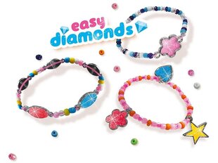 Apyrankių gamybos rinkinys SES Creative Easy Diamonds 14682 kaina ir informacija | Žaislai mergaitėms | pigu.lt
