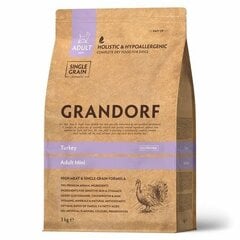 Grandorf sausas maistas suaugusiems mažų veislių šunims su kalakutiena, 3kg цена и информация | Сухой корм для собак | pigu.lt