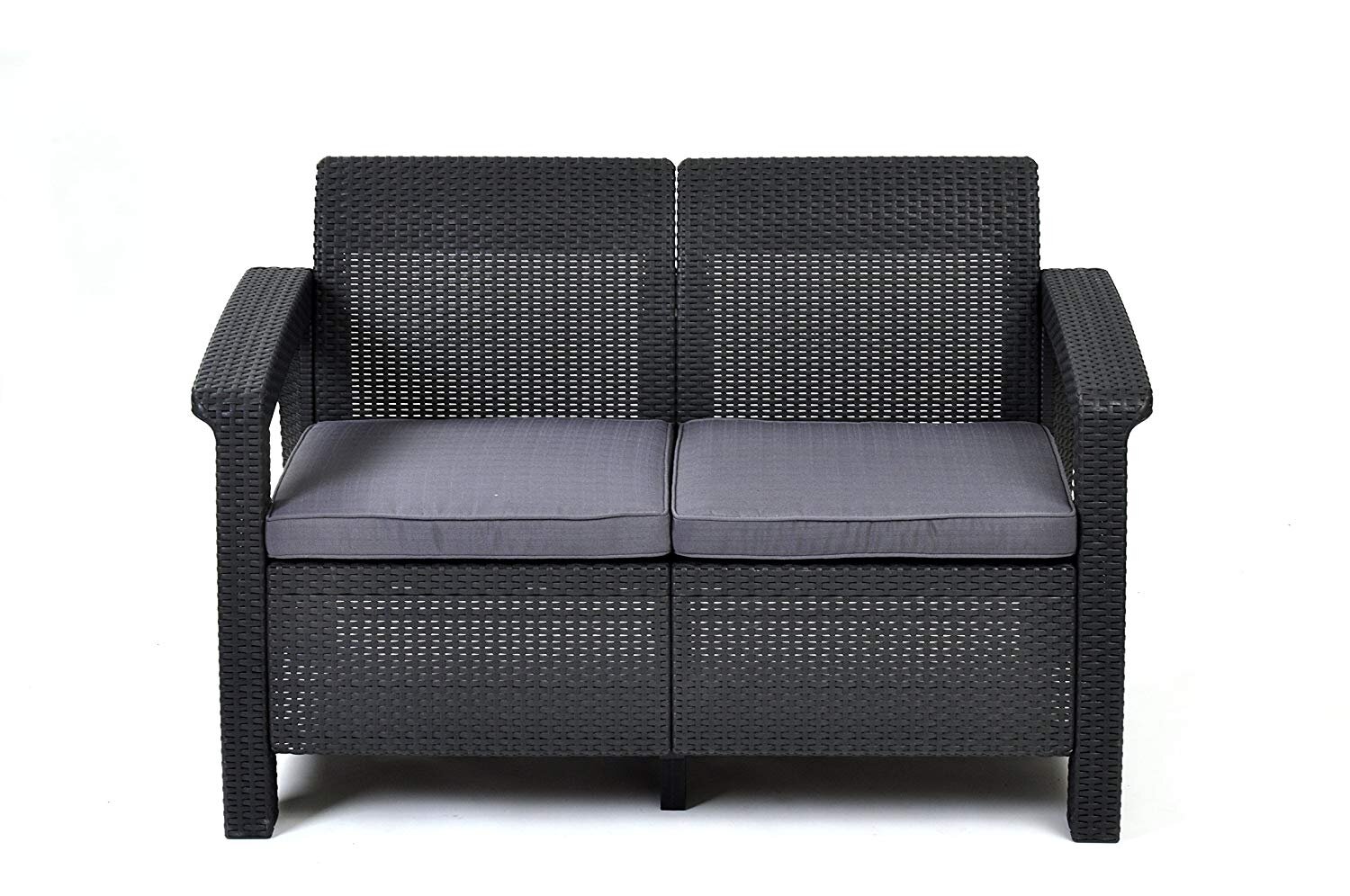 Lauko sofa Keter ALLiBERT Corfu Love Seat, pilka kaina ir informacija | Lauko kėdės, foteliai, pufai | pigu.lt