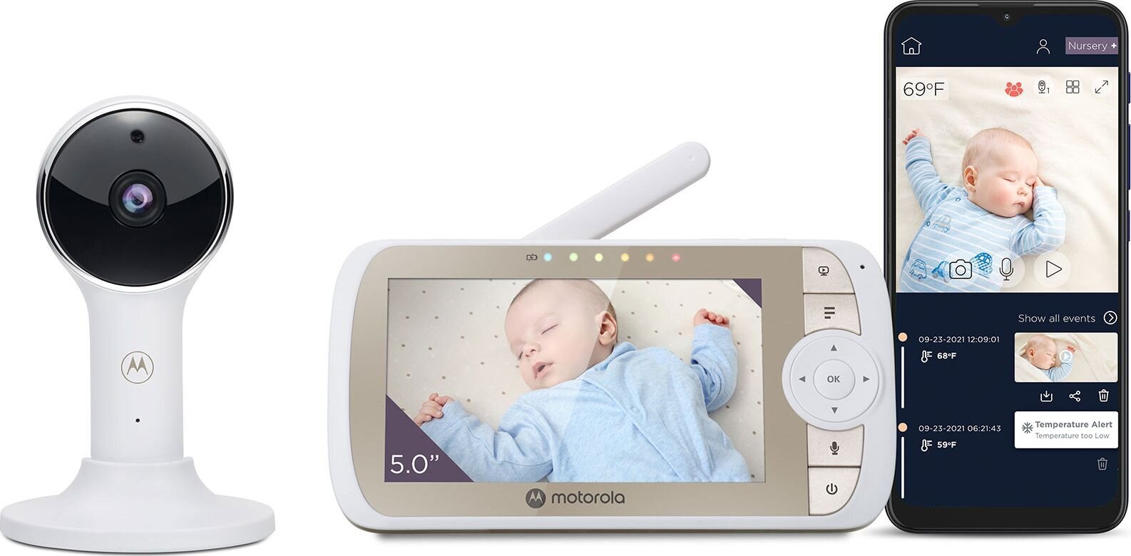 Kūdikių stebėjimo kamera Motorola VM65X kaina ir informacija | Mobilios auklės | pigu.lt