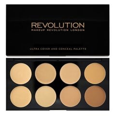 Maskuojamųjų dažų paletė Makeup Revolution London Cover & Conceal 10 g, Medium kaina ir informacija | Makiažo pagrindai, pudros | pigu.lt