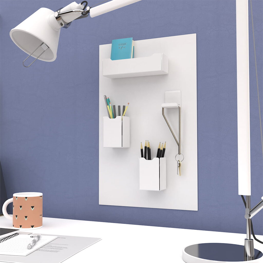 Magnetinė daiktų laikymo sistema ant sienos, balta kaina ir informacija | Kiti priedai baldams | pigu.lt