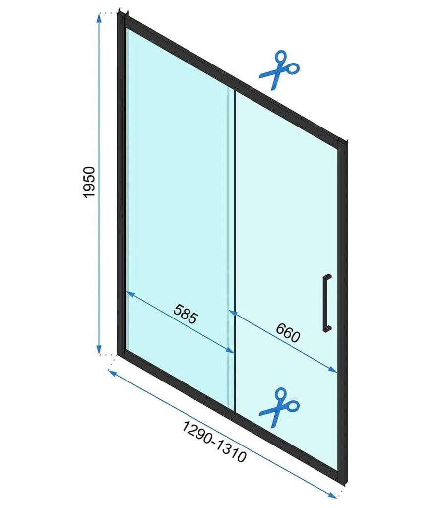 Dušo kabina REA Rapid Slide Chrome, 130x80,90,100 cm цена и информация | Dušo kabinos | pigu.lt