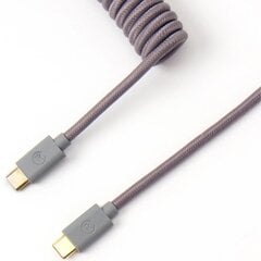 Keychron Coiled Type-C Cable, Grey kaina ir informacija | Klaviatūros | pigu.lt