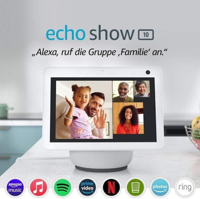 Amazon Echo Show 10 (3. Gen), ledynas baltas цена и информация | Elektros jungikliai, rozetės | pigu.lt