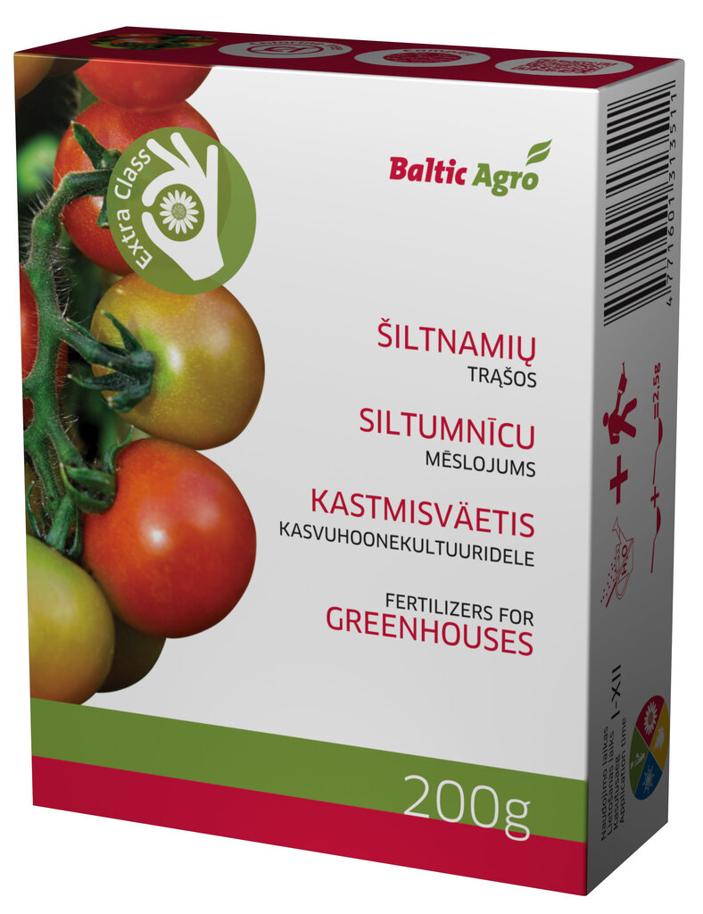 Baltic Agro Trąšos šiltnamiams, 200 g kaina ir informacija | Birios trąšos | pigu.lt