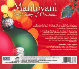 CD Mantovani - Great Songs of Christmas цена и информация | Виниловые пластинки, CD, DVD | pigu.lt