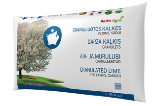 Baltic Agro Granuliuotos kalkės sodui, vejai, 15 kg kaina ir informacija | Birios trąšos | pigu.lt