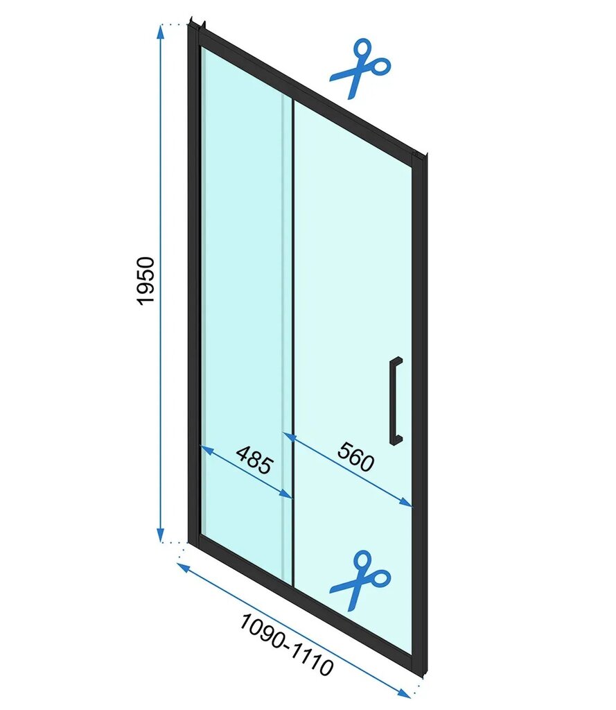 Dušo durys REA Rapid Slide Gold, 100,110,120,130,140,150 cm цена и информация | Dušo durys ir sienelės | pigu.lt