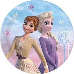 Popierinės lėkštės Frozen 2: Wind Spirit, 23 cm, 8 vnt kaina ir informacija | Vienkartiniai indai šventėms | pigu.lt