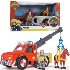 Пожарная машина с фигуркой Сэма и лошадью Пожарный Phoenix цена и информация | Игрушки для мальчиков | pigu.lt