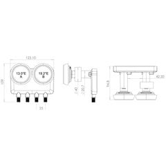 Спутниковый конвертер LNB Inverto Quad Monoblock IDLM-QDM410-MNOO6-8PX цена и информация | ТВ-антенны и аксессуары к ним | pigu.lt