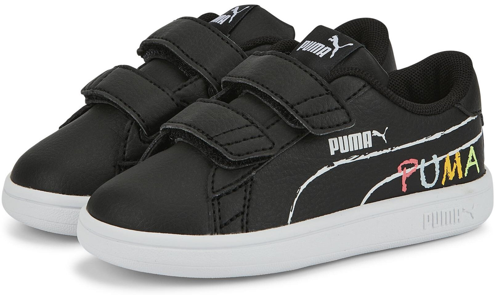 Laisvalaikio batai vaikams Puma Smash v2 Home School Black 386201 01 kaina ir informacija | Sportiniai batai vaikams | pigu.lt