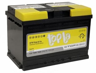 Аккумулятор Topla EFB Stop&Go TSG70 12V 70Ач R 760EN цена и информация | Аккумуляторы | pigu.lt