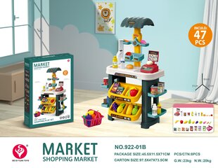 Žaislinis prekybos centras su priedais Market Xiong Cheng toys factory, 2104U411 kaina ir informacija | Žaislai mergaitėms | pigu.lt