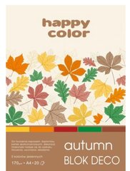 Kartonas Happy Color Autumn A4 20 lapų, 5 spalvos kaina ir informacija | Sąsiuviniai ir popieriaus prekės | pigu.lt