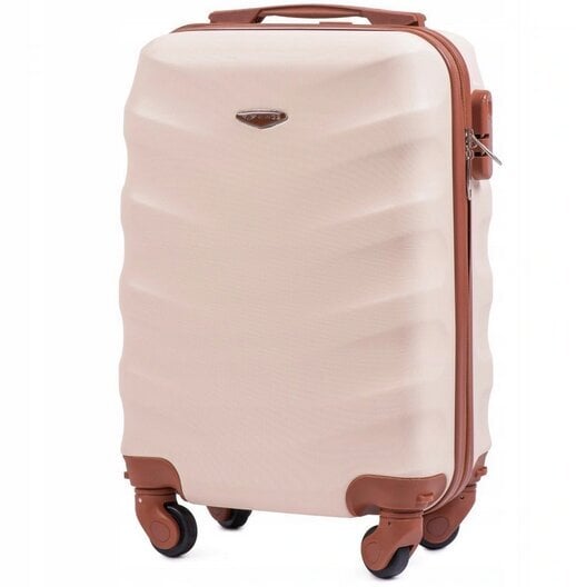Nedidelis baltas lagaminas Wings BS402S + kelioninė kosmetine kaina ir informacija | Lagaminai, kelioniniai krepšiai | pigu.lt