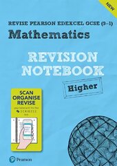 Pearson REVISE Edexcel GCSE (9-1) Maths Higher Revision Notebook: for home learning, 2022 and 2023 assessments and exams Student edition цена и информация | Книги для подростков  | pigu.lt