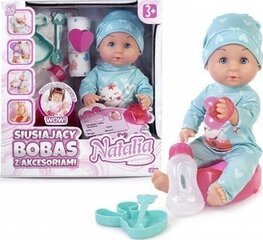 Lėlė kūdikis su priedais Artyk, mėlyna, 30 cm, 7 d. kaina ir informacija | Žaislai mergaitėms | pigu.lt