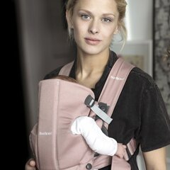 Переноска BabyBjorn Рюкзак Mini Cotton, пыльно-розовая цена и информация | Слинги, эргорюкзаки | pigu.lt
