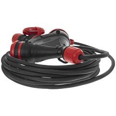 AWTOOLS EXTREME CABLE 30m 3x1.5mm 3 РОЗЕТКИ IP54 16A/4000W цена и информация | Удлинители | pigu.lt