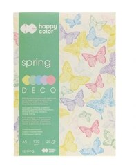 Kartonas Happy Color Deco Spring Block, 5 spalvos A5, 20 lapų kaina ir informacija | Sąsiuviniai ir popieriaus prekės | pigu.lt