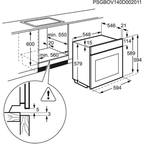 Electrolux EOC5751FOZ цена и информация | Orkaitės | pigu.lt