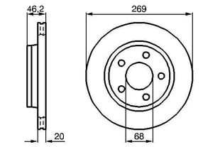 Stabdžių Diskas Audi 100 200 A8 2.2 2.8 3.7 4.2 4D2 4D8 4D 431 6163 6164 6165 kaina ir informacija | Auto reikmenys | pigu.lt