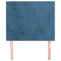 Galvūgalis, 2vnt.tamsiai mėlynos spalvos, 90x5x78/88cm, aksomas цена и информация | Кровати | pigu.lt