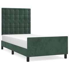 Каркас кровати с пружинами, зеленый, 90x200 см, ткань цена и информация | Кровати | pigu.lt