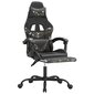 Žaidimų kėdė su pakoja, Dirbtinė oda, juoda/kamufliažinė spalva kaina ir informacija | Biuro kėdės | pigu.lt
