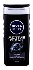 Гель для душа Nivea Men Active Clean для мужчин, 250 мл цена и информация | Масла, гели для душа | pigu.lt